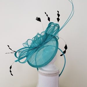 turquoise fascinator